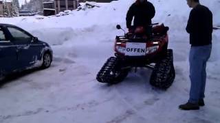 preview picture of video 'ArcticCat mit TJD Raupen, ATV/Quad, Vermietung'