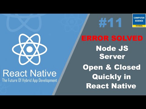 Error Node Js Server Opens And Closes Quickly After React Native Run Android Command