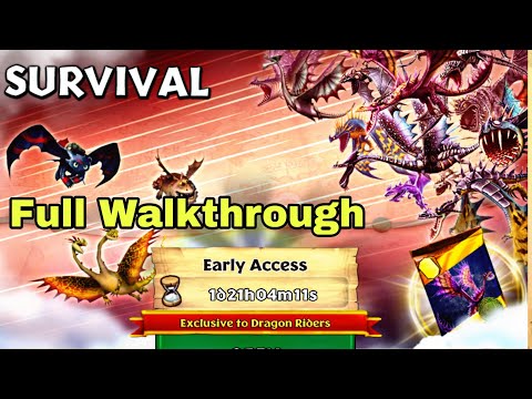 New SURVIVAL GAUNTLET Full Walkthrough - Dragons:Rise of Berk