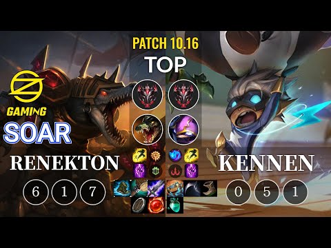 OZ SoaR Renekton vs Kennen Top - KR Patch 10.16