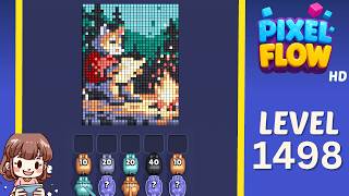 Pixel Flow Level 1498 Solution Walkthrough