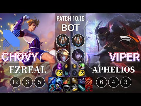 DRX Chovy Ezreal vs HLE Viper Aphelios Bot - KR Patch 10.15