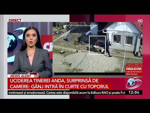Momentul în care Anda a fost atacată de Emil Gânj, surprins de camere
