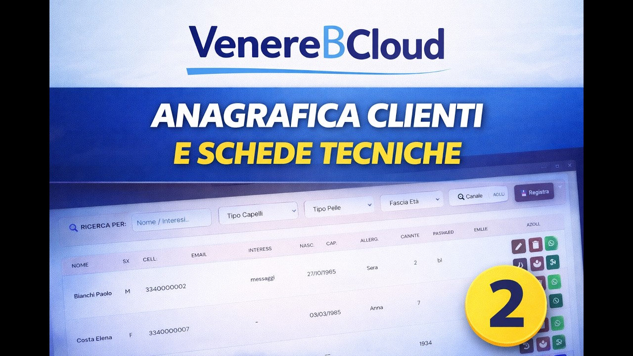 Tutorial Clienti per Parrucchieri e Centri Estetici — VenereBCloud