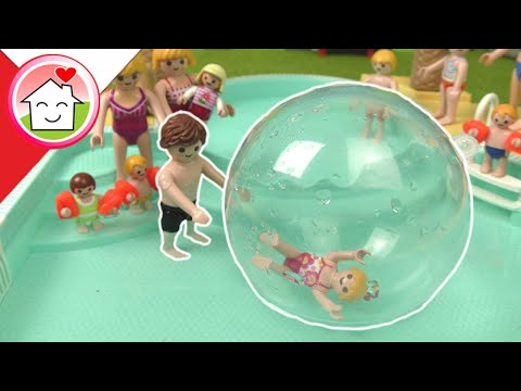 Playmobil po polsku Rodzina Hauser i kula zorba w parku wodnym