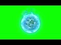 Energy Orb Sphere On Green Screen