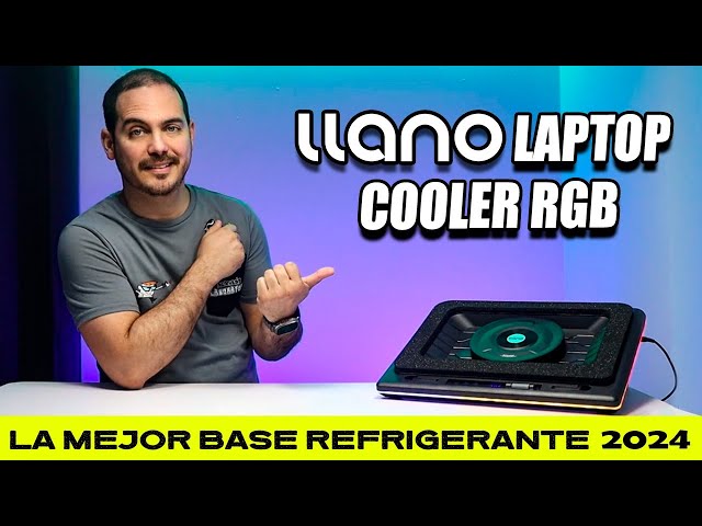 Vídeo relacionado con llano V12 Ultra Base Refrigeradora para Laptop con Control de Software Inteligente, Soporte Ventilador RGB para Laptop Gaming, Ventilador Turbo 5.5", 3 *USB 3.0 para Laptops de 15.6" a 19"