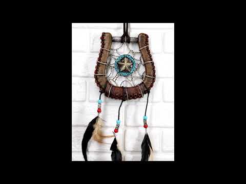 Ebros Western Lone Star Horseshoe Dreamcatcher Wall Hanging Decor 5"Diameter