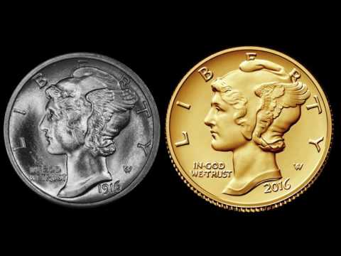 CoinWeek: Profiles in Coinage: 2016-W Mercury Dime Gold Coin - 4K Video