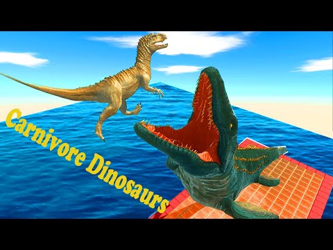 New MOSASAURUS Eats Feeds Slow Motion (Carnivore Dinosaurs) | Animal Revolt Battle Simulator