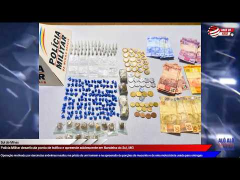 Polícia Militar desarticula ponto de tráfico e apreende adolescente em Bandeira do Sul, MG