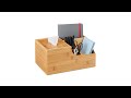 Büro Organizer mit Tücherbox Braun - Bambus - 29 x 14 x 20 cm