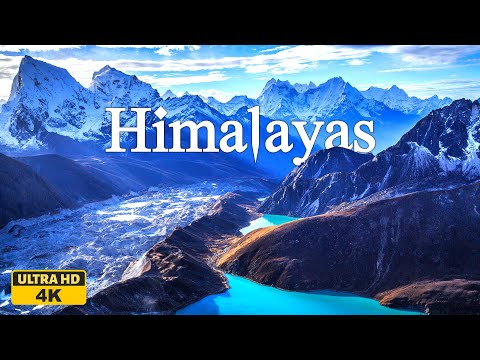 FLYING OVER HIMALAYAS (4K UHD): Relaxing Piano Music & Beautiful Nature Landscapes For Relaxation
