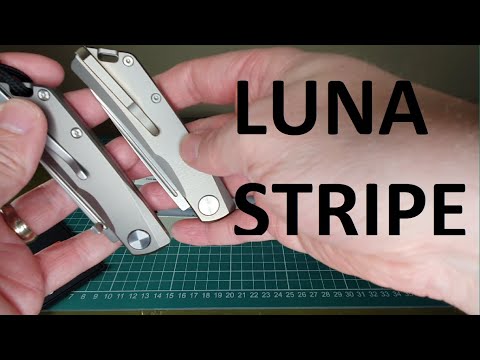 Real Steel Luna Stripe!  First look - Wavy texture and Titanium clip!  UK EDC slipjoint pocket knife