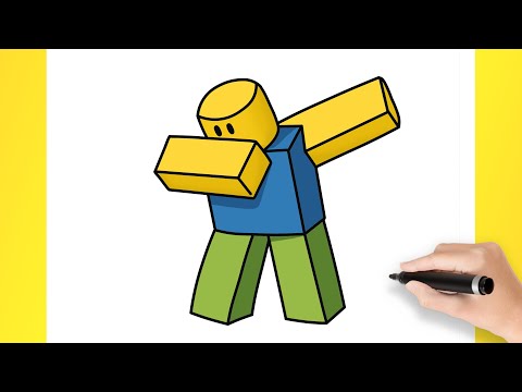 How to Draw a Roblox Noob Easy