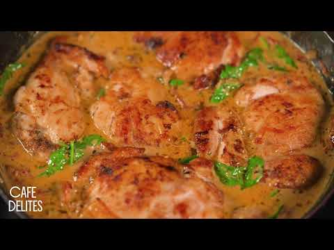 Recipe: Creamy Tuscan Chicken Thighs - JUICY 30 Minute Dinner! Low carb!