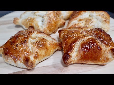 Hojaldre de pollo relleno con queso