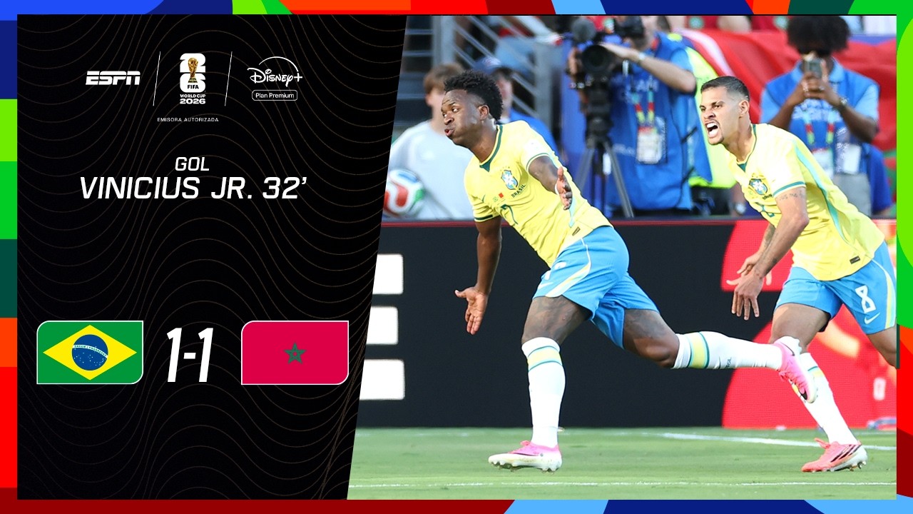 ¡MAGNÍFICO VINI! ENGANCHE Y GOLAZO PARA EL EMPATE DE BRASIL ANTE MARRUECOS | Mundial 2026