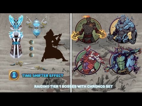 Shadow Fight 2 - Chronos Set (feat. Time Shifter) vs. Tier 1 Bosses