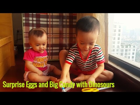 FAMILY FUN | Family Fun Playtime Surprise Eggs Big Candy with Dino Toys Videos ToysReview -HT BabyTV