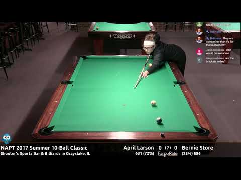 April Larson vs Bernie Store - NAPT 2017 Summer 10-Ball Classic