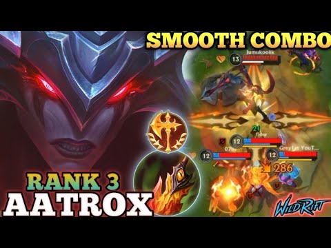 AATROX UNSTOPPABLE COMBO! OVERPOWER META BUILD - TOP 3 GLOBAL AATROX BY Jumukoolik - WILD RIFT