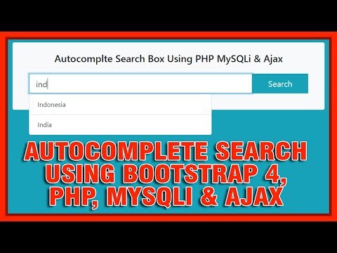 Autocomplete Search Record From Database Using Bootstrap 4 PHP MySQLi Ajax