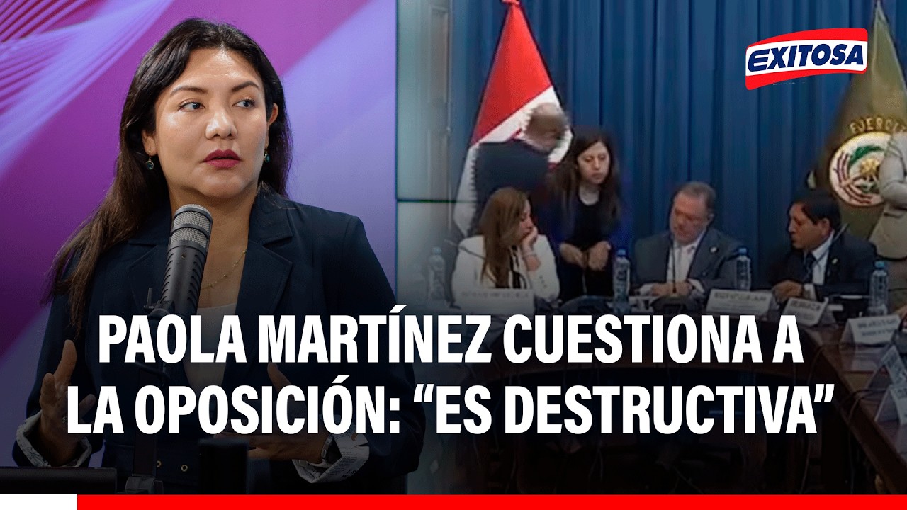 🔴🔵 Paola Martínez cuestiona a la oposición: "Ya no es obstructiva, es destructiva"