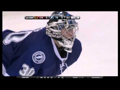 Tampa Bay Lightning crazy own goal to tie the game with a minute left! October 24, 2013