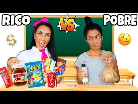 RICO VS POBRE NA ESCOLA #03 HORA DO LANCHE