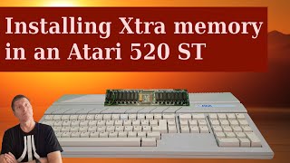 Extending the memory of an Atari 520 ST with the 2 MB Xtra RAM extension board.