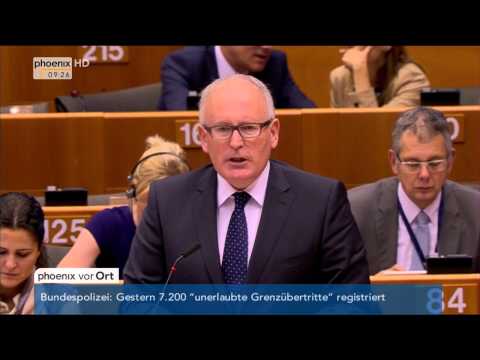 Flüchtlingskrise: Debatte im EU-Parlament am 16.09.2015