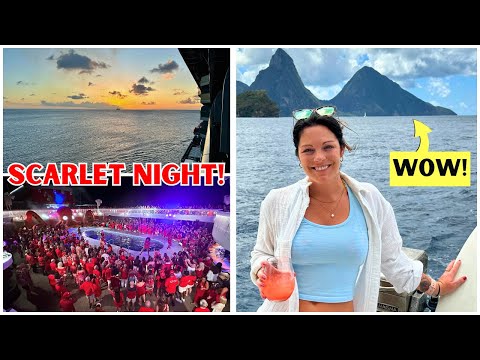 Luxury Catamaran Excursion in St Lucia and Scarlet Night on Valiant Lady!