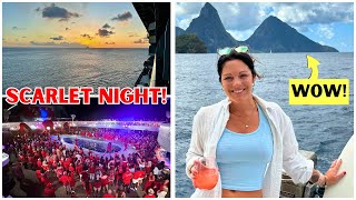 Luxury Catamaran Excursion in St Lucia and Scarlet Night on Valiant Lady!