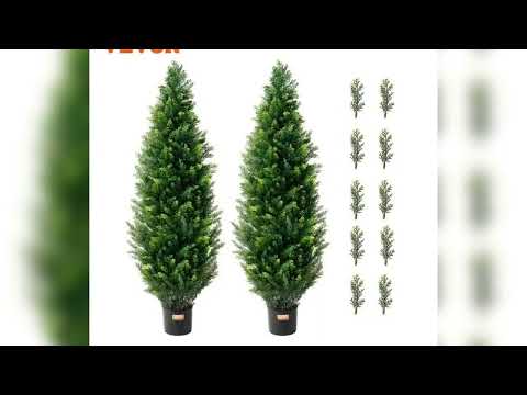 A must-have product! VEVOR Artificial Cedar Topiary Tree Evergreen Fake Pine Cypress Trees Plant A