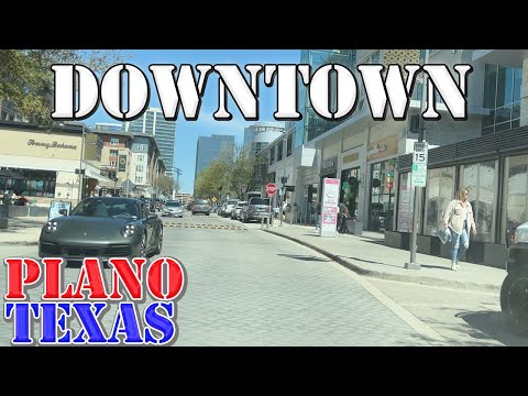 Plano - Texas - HUGE Dallas Suburb - 4K Downtown Drive