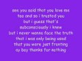 Thanks For Nothing by Mariah Carey with lyrics