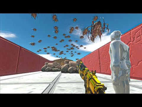 [EPIC] TRAP ZONE DEATH RUN FPS WITH ALL WEAPONS-Animal Revolt Battle Simulator