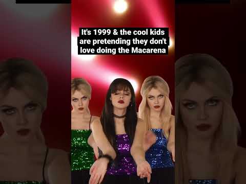 It’s the #90s & the cool kids are pretending they don’t love doing the Macarena #nostalgia #90skids