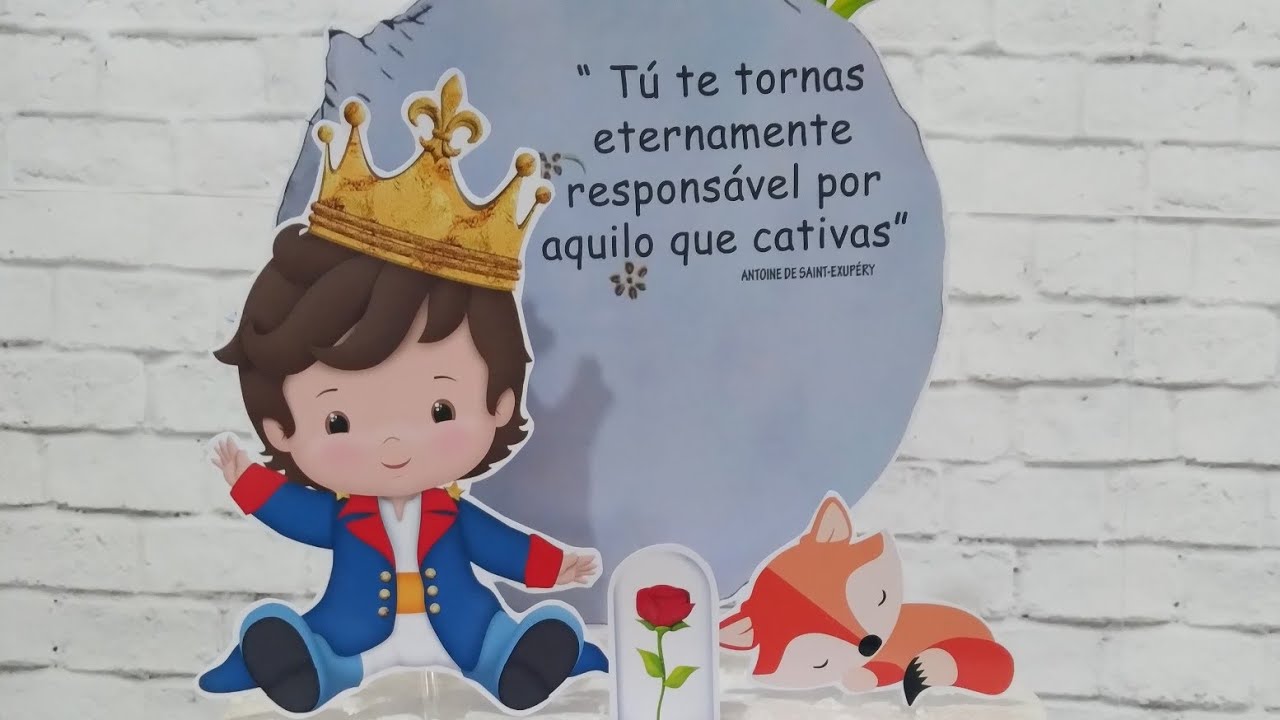 Topo de Bolo 🤴 Tema O Pequeno Príncipe