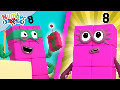 Vilões e super-heróis! | Desenho animado para crianças | Numberblocks em Português Brasil