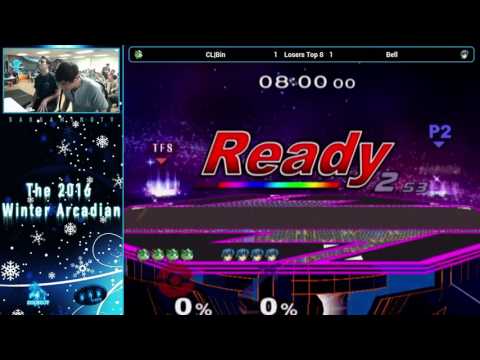 Winter 2016 Melee Arcadian Losers Top 8 - CL|Bin (Jigglypuff) vs Bell (Marth)