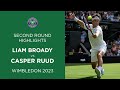 Liam Broady vs Casper Ruud | Second Round Highlights | Wimbledon 2023