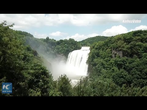 Incredible rainbow waterfall goes viral