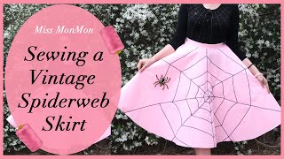 Sewing a Vintage Spiderweb Skirt - Vintage Sewing Adventures
