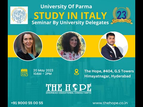 Study in Italy | Seminar By University Delegates | September 2023 Intake | THE HOPE