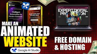 Make ANIMATED Website with Google AI Studio For FREE (FREE Domain And Hosting)