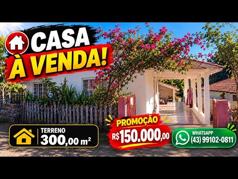 CASA A VENDA DOCUMENTADA NO CENTRO DE JABOTI PARANÁ POR APENAS R$150.000,00