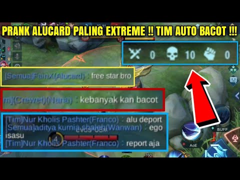 PRANK ALUCARD MATI 10X !! TIM AUTO BACOT !!! NAMUN HASIL AKHIR MENANG