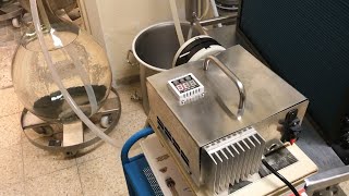 תהליך זיקוק רציף Continuous still הספק 27 קילוואט - בדיקת עמוד זיקוק רציף על המים